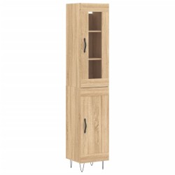 vidaXL Highboard Sonoma-Eiche 34,5x34x180 cm Holzwerkstoff