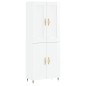 vidaXL Highboard Hochglanz-Weiß 69,5x34x180 cm Holzwerkstoff vidaXL Highboard Hochglanz-Weiß 69,5x34x180 cm Holzwerkstoff