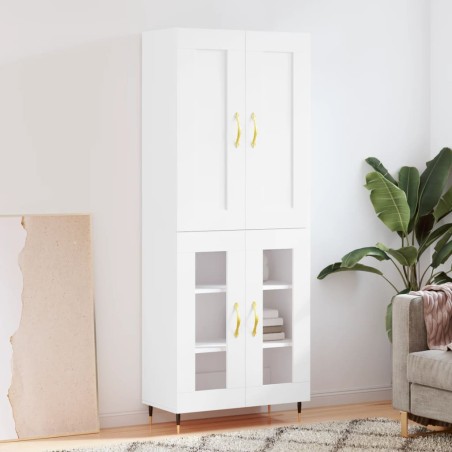 vidaXL Highboard Weiß 69,5x34x180 cm Holzwerkstoff