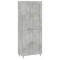 vidaXL Highboard Betongrau 69,5x34x180 cm Holzwerkstoff vidaXL Highboard Betongrau 69,5x34x180 cm Holzwerkstoff