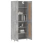 vidaXL Highboard Betongrau 69,5x34x180 cm Holzwerkstoff vidaXL Highboard Betongrau 69,5x34x180 cm Holzwerkstoff