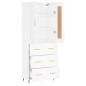 vidaXL Highboard Hochglanz-Weiß 69,5x34x180 cm Holzwerkstoff vidaXL Highboard Hochglanz-Weiß 69,5x34x180 cm Holzwerkstoff