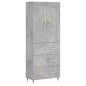 vidaXL Highboard Betongrau 69,5x34x180 cm Holzwerkstoff vidaXL Highboard Betongrau 69,5x34x180 cm Holzwerkstoff