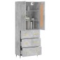 vidaXL Highboard Betongrau 69,5x34x180 cm Holzwerkstoff vidaXL Highboard Betongrau 69,5x34x180 cm Holzwerkstoff