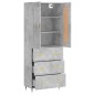 vidaXL Highboard Betongrau 69,5x34x180 cm Holzwerkstoff vidaXL Highboard Betongrau 69,5x34x180 cm Holzwerkstoff