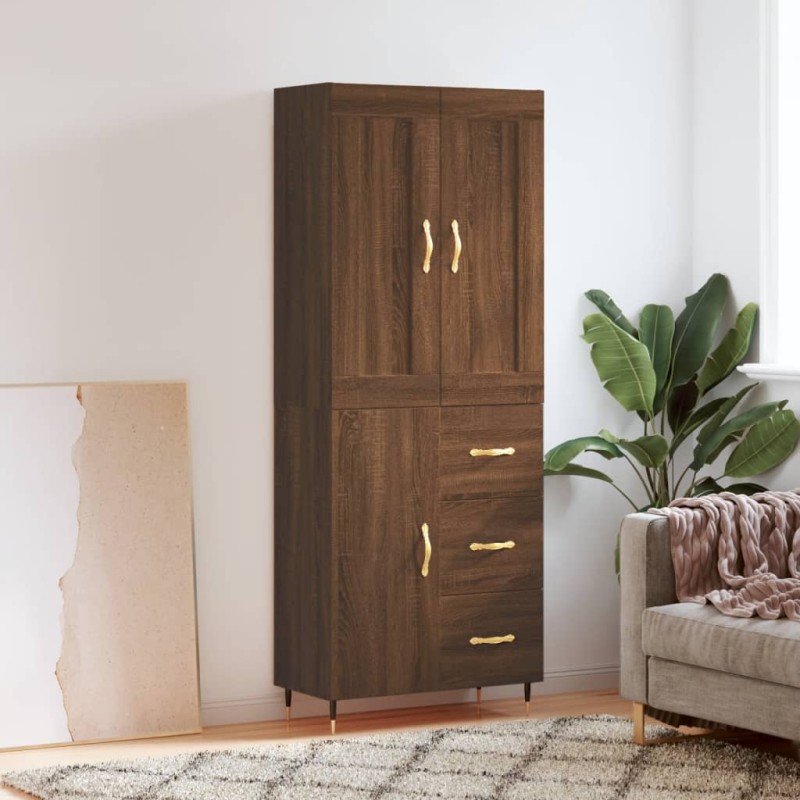 vidaXL Highboard Braun Eichen-Optik 69,5x34x180 cm Holzwerkstoff vidaXL Highboard Braun Eichen-Optik 69,5x34x180 cm Holzwerkstoff