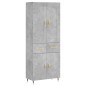 vidaXL Highboard Betongrau 69,5x34x180 cm Holzwerkstoff vidaXL Highboard Betongrau 69,5x34x180 cm Holzwerkstoff