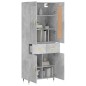 vidaXL Highboard Betongrau 69,5x34x180 cm Holzwerkstoff vidaXL Highboard Betongrau 69,5x34x180 cm Holzwerkstoff