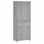 vidaXL Highboard Grau Sonoma 69,5x34x180 cm Holzwerkstoff vidaXL Highboard Grau Sonoma 69,5x34x180 cm Holzwerkstoff