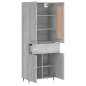 vidaXL Highboard Grau Sonoma 69,5x34x180 cm Holzwerkstoff vidaXL Highboard Grau Sonoma 69,5x34x180 cm Holzwerkstoff