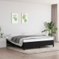 Bettgestell Schwarz 180×200 cm Stoff Bettgestell Schwarz 180×200 cm Stoff