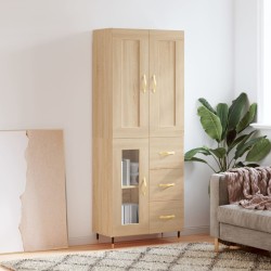 vidaXL Highboard Sonoma-Eiche 69,5x34x180 cm Holzwerkstoff
