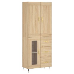 vidaXL Highboard Sonoma-Eiche 69,5x34x180 cm Holzwerkstoff