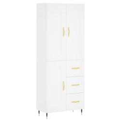 vidaXL Highboard Weiß 69,5x34x180 cm Holzwerkstoff