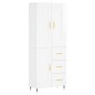 vidaXL Highboard Hochglanz-Weiß 69,5x34x180 cm Holzwerkstoff vidaXL Highboard Hochglanz-Weiß 69,5x34x180 cm Holzwerkstoff