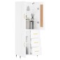 vidaXL Highboard Hochglanz-Weiß 69,5x34x180 cm Holzwerkstoff vidaXL Highboard Hochglanz-Weiß 69,5x34x180 cm Holzwerkstoff