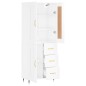 vidaXL Highboard Hochglanz-Weiß 69,5x34x180 cm Holzwerkstoff vidaXL Highboard Hochglanz-Weiß 69,5x34x180 cm Holzwerkstoff
