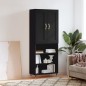 vidaXL Highboard Schwarz 69,5x34x180 cm Holzwerkstoff vidaXL Highboard Schwarz 69,5x34x180 cm Holzwerkstoff