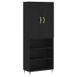 vidaXL Highboard Schwarz 69,5x34x180 cm Holzwerkstoff vidaXL Highboard Schwarz 69,5x34x180 cm Holzwerkstoff