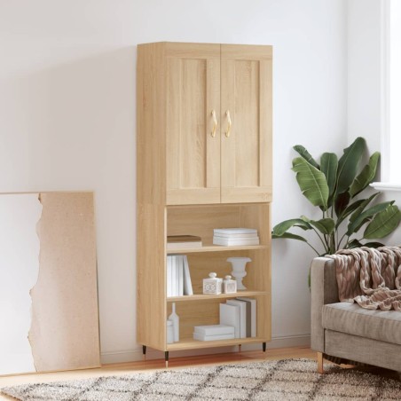 vidaXL Highboard Sonoma-Eiche 69,5x34x180 cm Holzwerkstoff