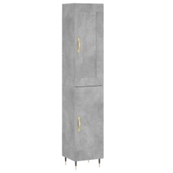 vidaXL Highboard Betongrau 34,5x34x180 cm Holzwerkstoff