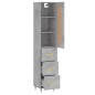 vidaXL Highboard Betongrau 34,5x34x180 cm Holzwerkstoff vidaXL Highboard Betongrau 34,5x34x180 cm Holzwerkstoff