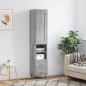 vidaXL Highboard Grau Sonoma 34,5x34x180 cm Holzwerkstoff vidaXL Highboard Grau Sonoma 34,5x34x180 cm Holzwerkstoff