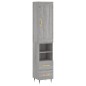 vidaXL Highboard Grau Sonoma 34,5x34x180 cm Holzwerkstoff vidaXL Highboard Grau Sonoma 34,5x34x180 cm Holzwerkstoff