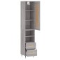 vidaXL Highboard Grau Sonoma 34,5x34x180 cm Holzwerkstoff vidaXL Highboard Grau Sonoma 34,5x34x180 cm Holzwerkstoff