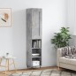 vidaXL Highboard Betongrau 34,5x34x180 cm Holzwerkstoff vidaXL Highboard Betongrau 34,5x34x180 cm Holzwerkstoff