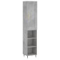 vidaXL Highboard Betongrau 34,5x34x180 cm Holzwerkstoff vidaXL Highboard Betongrau 34,5x34x180 cm Holzwerkstoff