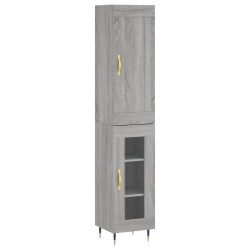 vidaXL Highboard Grau Sonoma 34,5x34x180 cm Holzwerkstoff