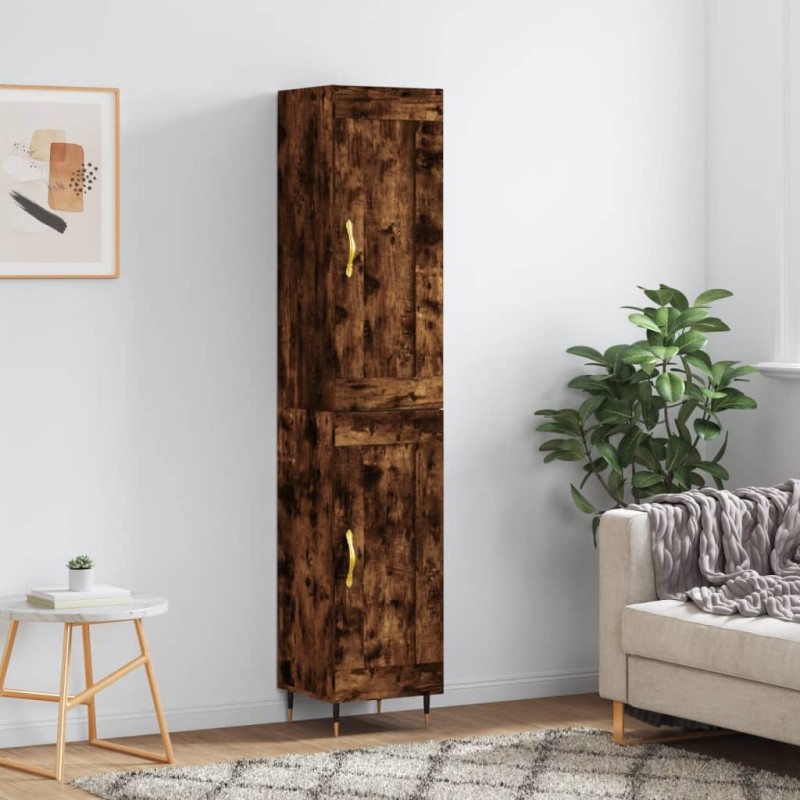 vidaXL Highboard Räuchereiche 34,5x34x180 cm Holzwerkstoff vidaXL Highboard Räuchereiche 34,5x34x180 cm Holzwerkstoff