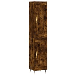 vidaXL Highboard Räuchereiche 34,5x34x180 cm Holzwerkstoff