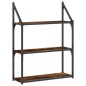 vidaXL Wandregal 3 Fächer Räuchereiche 60x21x78,5 cm Holzwerkstoff vidaXL Wandregal 3 Fächer Räuchereiche 60x21x78,5 cm Holzwerkstoff
