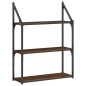 vidaXL Wandregal 3 Fächer Braun Eiche-Optik 60x21x78,5cm Holzwerkstoff vidaXL Wandregal 3 Fächer Braun Eiche-Optik 60x21x78,5cm Holzwerkstoff