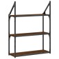 vidaXL Wandregal 3 Fächer Braun Eiche-Optik 60x21x78,5cm Holzwerkstoff vidaXL Wandregal 3 Fächer Braun Eiche-Optik 60x21x78,5cm Holzwerkstoff
