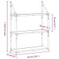 vidaXL Wandregal 3 Fächer Braun Eiche-Optik 60x21x78,5cm Holzwerkstoff vidaXL Wandregal 3 Fächer Braun Eiche-Optik 60x21x78,5cm Holzwerkstoff