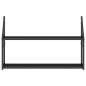 vidaXL Wandregal 2 Fächer Schwarz 80x21x51 cm Holzwerkstoff vidaXL Wandregal 2 Fächer Schwarz 80x21x51 cm Holzwerkstoff