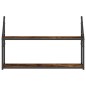 vidaXL Wandregal 2 Fächer Räuchereiche 80x21x51 cm Holzwerkstoff vidaXL Wandregal 2 Fächer Räuchereiche 80x21x51 cm Holzwerkstoff