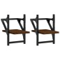 vidaXL Wandregale mit Stangen 2 Stk. Braun Eichen-Optik 20x25x30 cm vidaXL Wandregale mit Stangen 2 Stk. Braun Eichen-Optik 20x25x30 cm