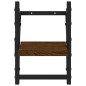 vidaXL Wandregale mit Stangen 2 Stk. Braun Eichen-Optik 20x25x30 cm vidaXL Wandregale mit Stangen 2 Stk. Braun Eichen-Optik 20x25x30 cm