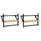 vidaXL Wandregale mit Stangen 2 Stk. Sonoma-Eiche 40x25x30 cm vidaXL Wandregale mit Stangen 2 Stk. Sonoma-Eiche 40x25x30 cm