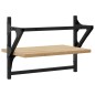 vidaXL Wandregale mit Stangen 2 Stk. Sonoma-Eiche 40x25x30 cm vidaXL Wandregale mit Stangen 2 Stk. Sonoma-Eiche 40x25x30 cm