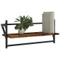 vidaXL Wandregale mit Stangen 2 Stk. Räuchereiche 65x25x30 cm vidaXL Wandregale mit Stangen 2 Stk. Räuchereiche 65x25x30 cm
