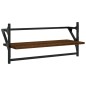 vidaXL Wandregale mit Stangen 2 Stk. Braun Eichen-Optik 65x25x30 cm vidaXL Wandregale mit Stangen 2 Stk. Braun Eichen-Optik 65x25x30 cm