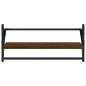 vidaXL Wandregale mit Stangen 2 Stk. Braun Eichen-Optik 65x25x30 cm vidaXL Wandregale mit Stangen 2 Stk. Braun Eichen-Optik 65x25x30 cm