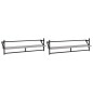 vidaXL Wandregale mit Stangen 2 Stk. Grau Sonoma 100x25x30 cm vidaXL Wandregale mit Stangen 2 Stk. Grau Sonoma 100x25x30 cm
