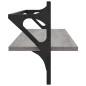 vidaXL Wandregale mit Stangen 2 Stk. Grau Sonoma 100x25x30 cm vidaXL Wandregale mit Stangen 2 Stk. Grau Sonoma 100x25x30 cm