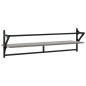 vidaXL Wandregale mit Stangen 2 Stk. Grau Sonoma 100x25x30 cm vidaXL Wandregale mit Stangen 2 Stk. Grau Sonoma 100x25x30 cm
